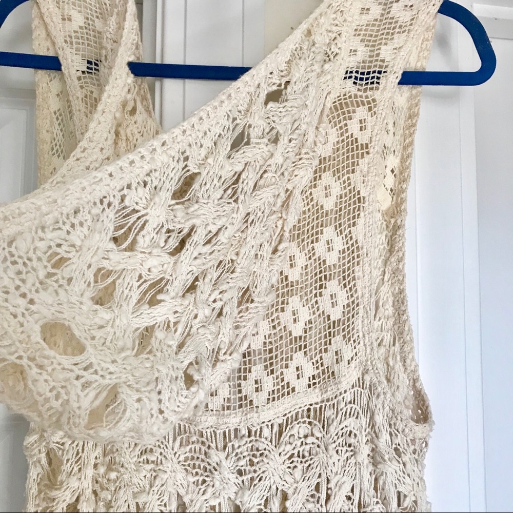 Free People Sleeveless Crochet Top Piece
